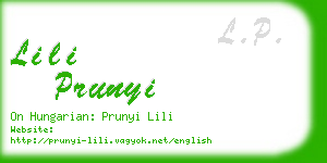 lili prunyi business card